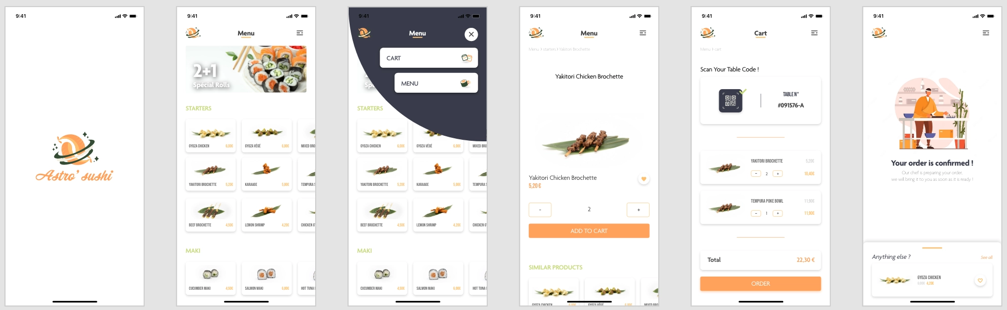 Banner of all Astro'Sushi mockups app